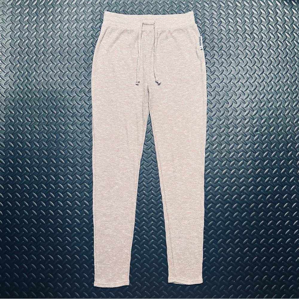 Gymshark Slounge Taupe tan beige marl leggings